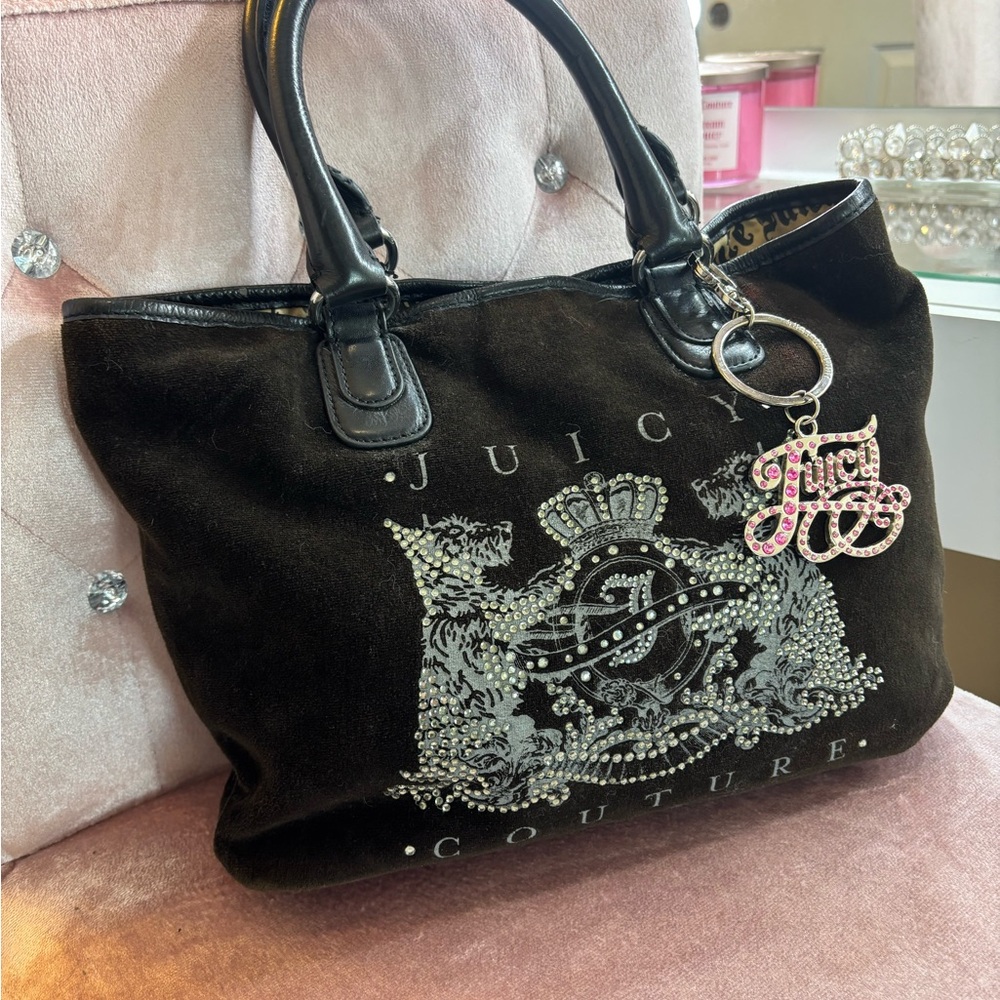 Vintage Juicy Couture Black Embellished Tote